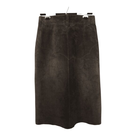 100% genuine brown suede skirt 38 with lining,  14,5" waist - Picture 13 of 14